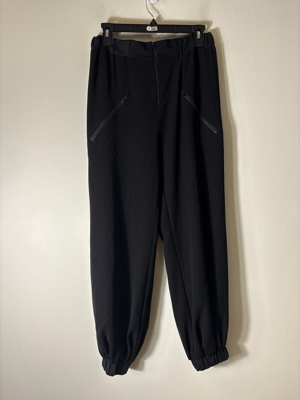 Snider Black Elastic Waist Loose Fit Joggers Sz M